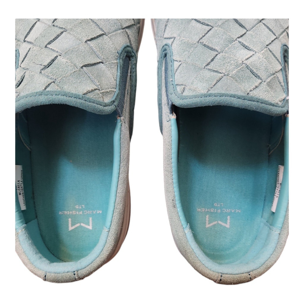 Marc Fisher LTD Calla Women's Suede Slip On Teal Mint Blue Green , Size 9 - Picture 6 of 12